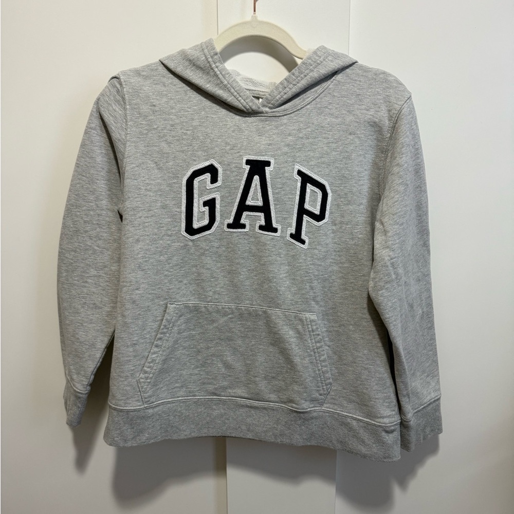 GAP Hoodie Sweatshirt Classic Gap Sweatr Gray/Blue Casual Weekend Back to School